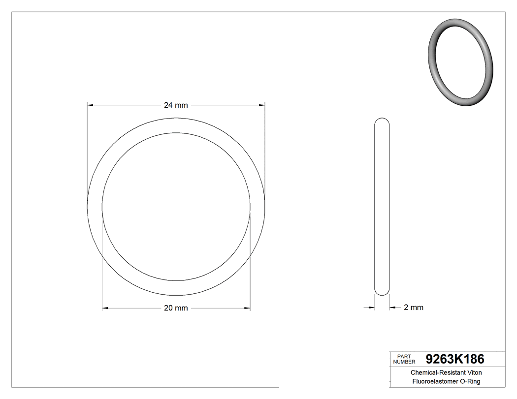 Technical drawing - 9263K186